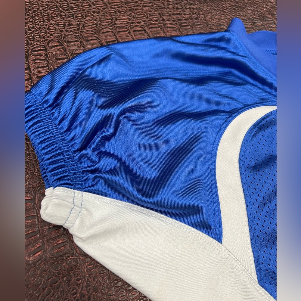 A4 Football Practice rollout Jersey youth medium M blue Mesh elastics NWOT - Picture 3 of 11